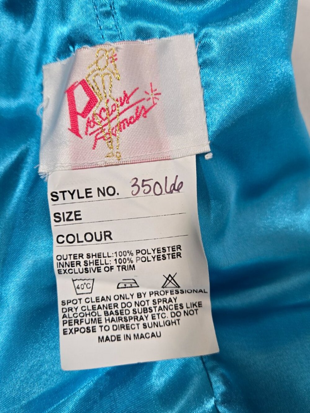 Y2K Vintage PRECIOUS FORMALS Blue-Ombre Strapless Ruffles Mini DRESS Size 8-12. - Picture 14 of 17